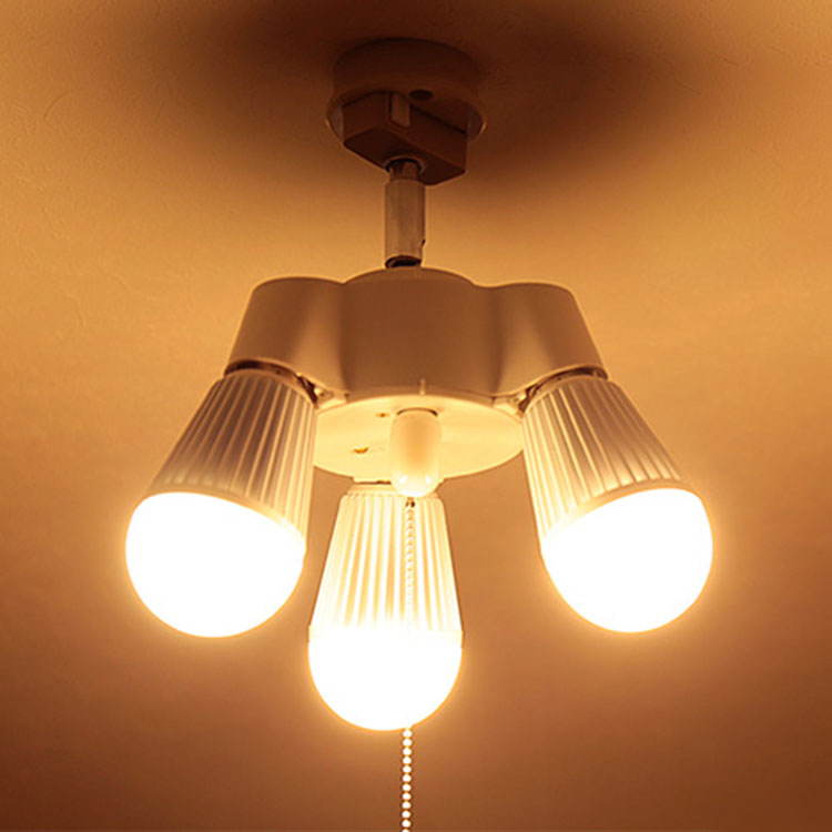 3灯 シンプルソケット BBA-004 照明 照明器具 天井照明 LED電球