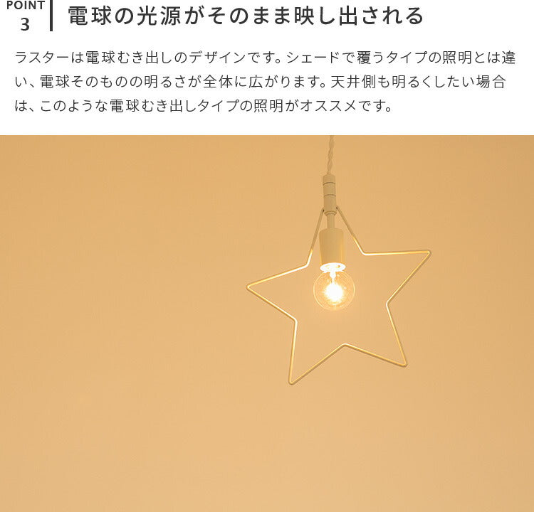 ペンダントライト 1灯 ラスターS
