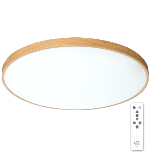 LEDシーリングライト ルクサンク 木目調枠 調光 6畳