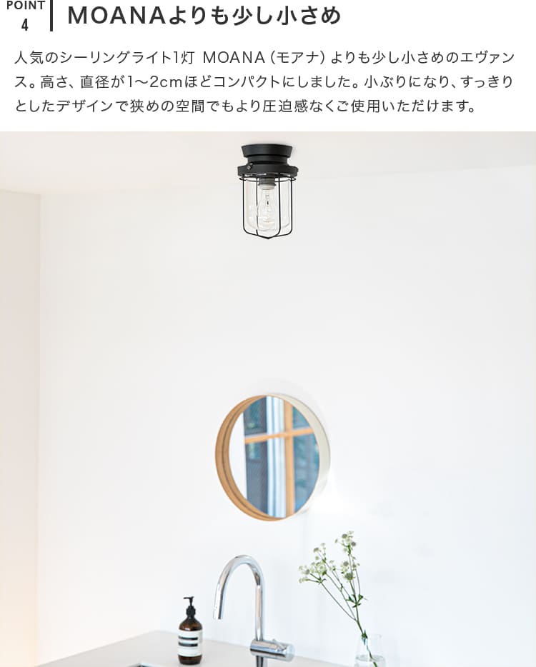 シーリングライト 1灯 エヴァンス