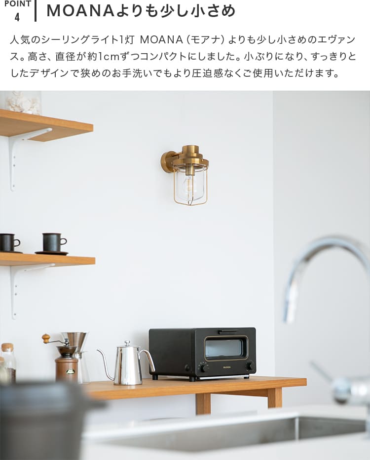 ウォールライト 1灯 エヴァンス
