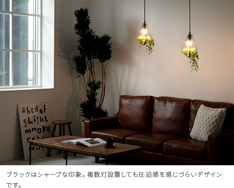 ペンダントライト 1灯 ジェリコ フェイクグリーンセット