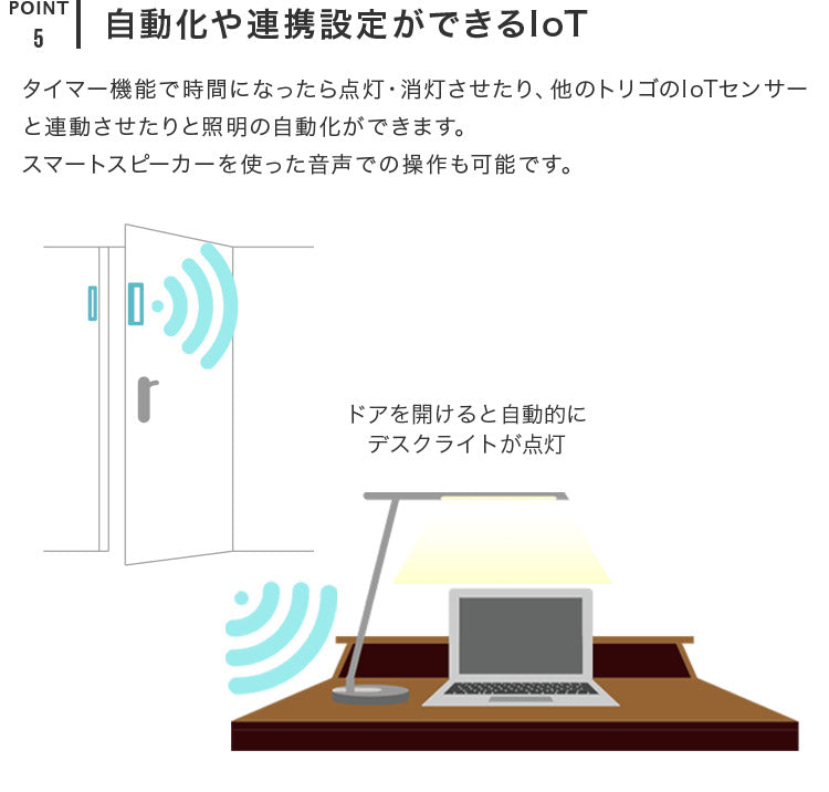 TOLIGO 調光調色LEDデスクライト 無線充電機能付き