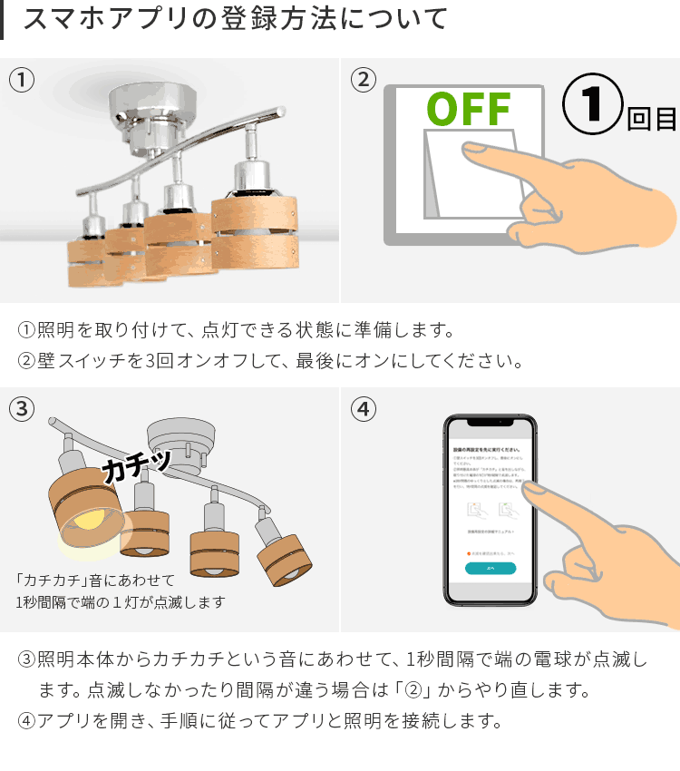TOLIGO シーリングライト 4灯