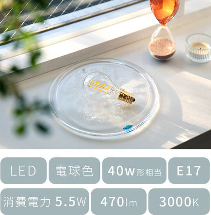 E17 LEDエジソン電球 470lm