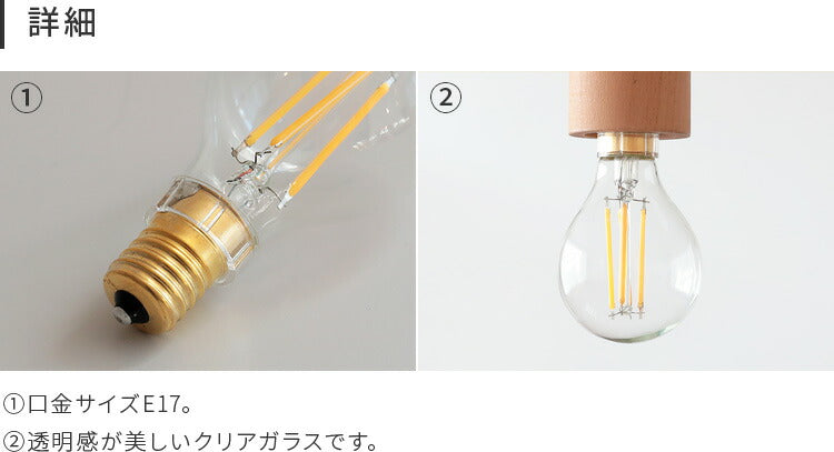 E17 LEDエジソン電球 470lm