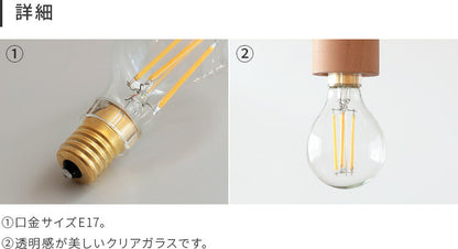 E17 LEDエジソン電球 470lm