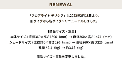 フロアライト 1灯 デリシア