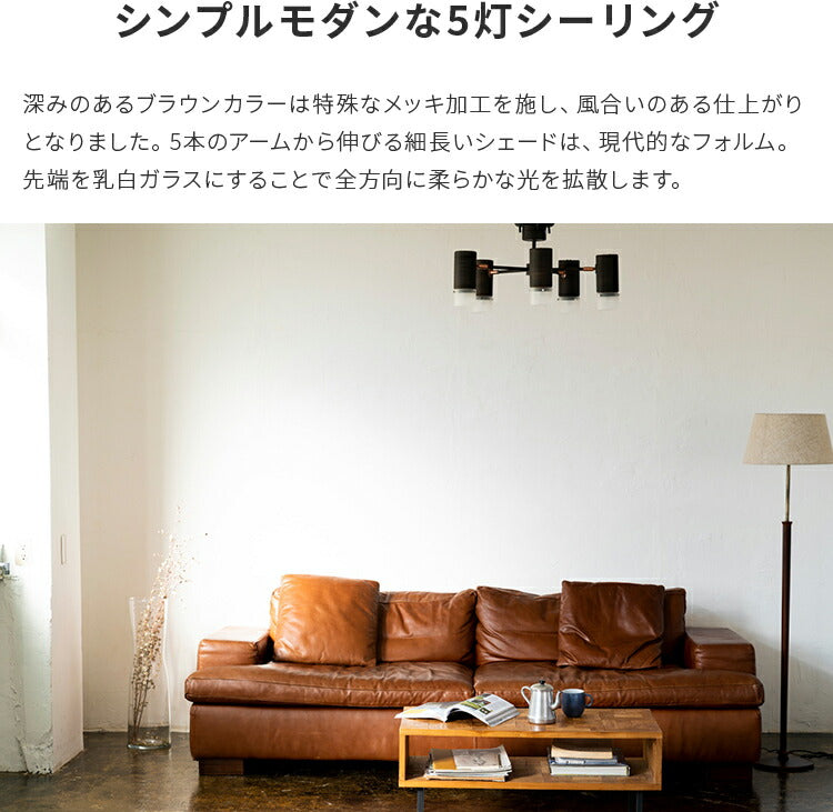 シーリングライト 5灯 リボリ 天井照明 照明器具 北欧 シンプル