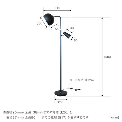 フロアライト 2灯 ノロン