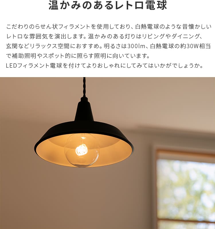 LEDフィラメントボール電球 E26 非調光