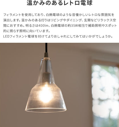 LEDフィラメントクリプトン電球 E17 非調光