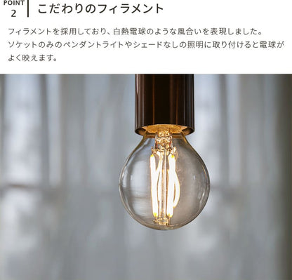 LEDフィラメントクリプトン電球 E17 非調光