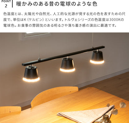 LEDペンダントライト 3灯 トルヴェ