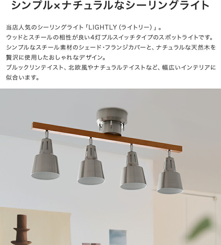 シーリングライト LED 対応 スポットライト 4灯 ライトリー