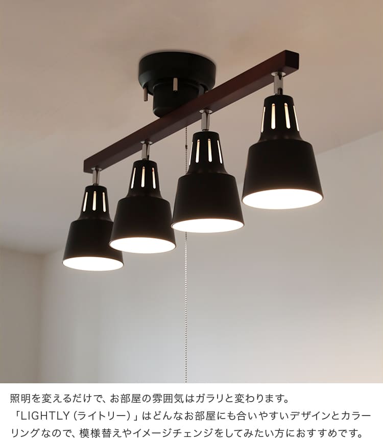 シーリングライト 4灯 ライトリー 本体＋LED電球 – BeauBelle本店
