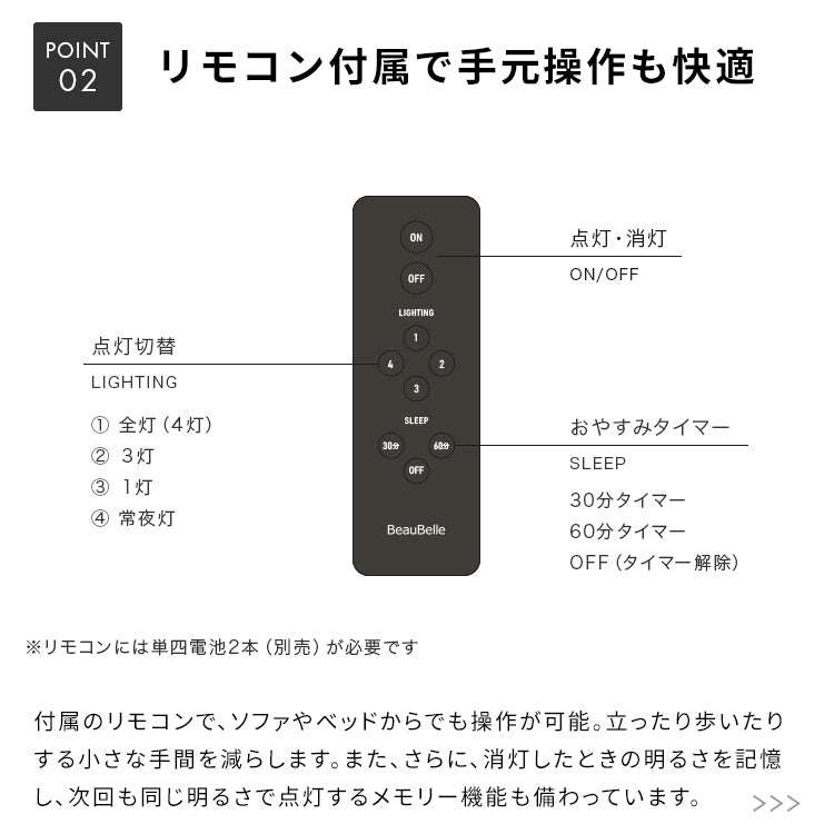 シーリングライト 4灯 シェイ