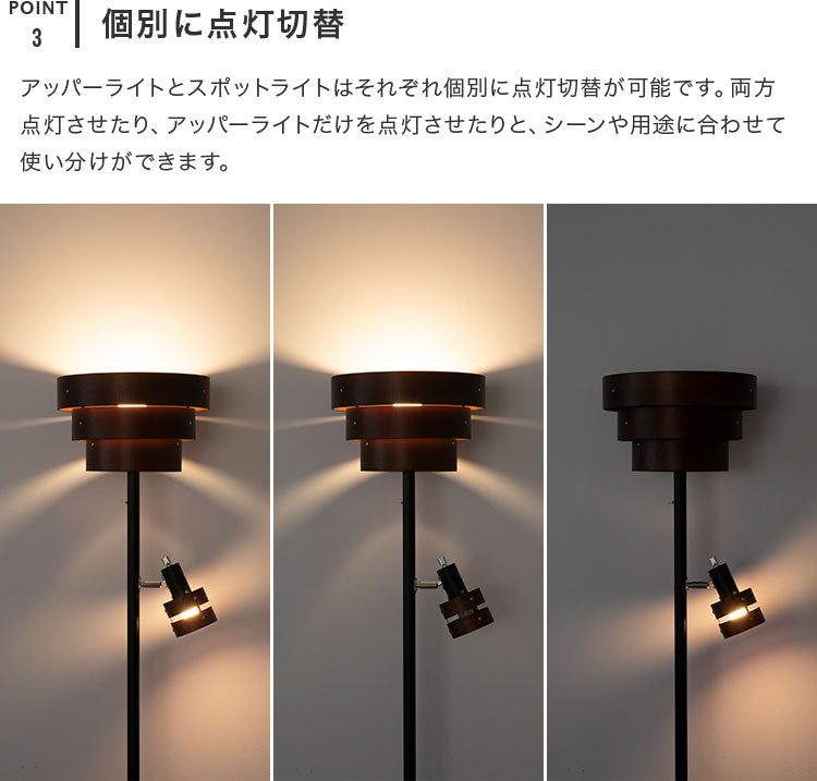 フロアライト 2灯 レダアッパー