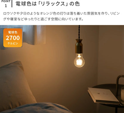 LEDフィラメント電球 E26 非調光 ■電球色 3個セット