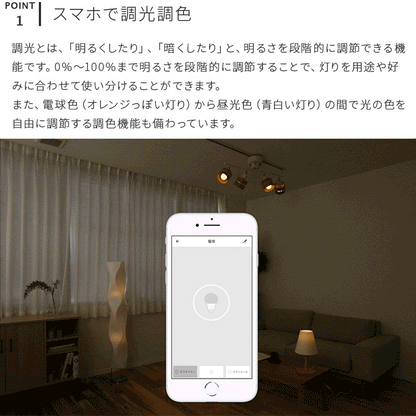 TOLIGO 調光調色LED電球 2.4G+wifi E26