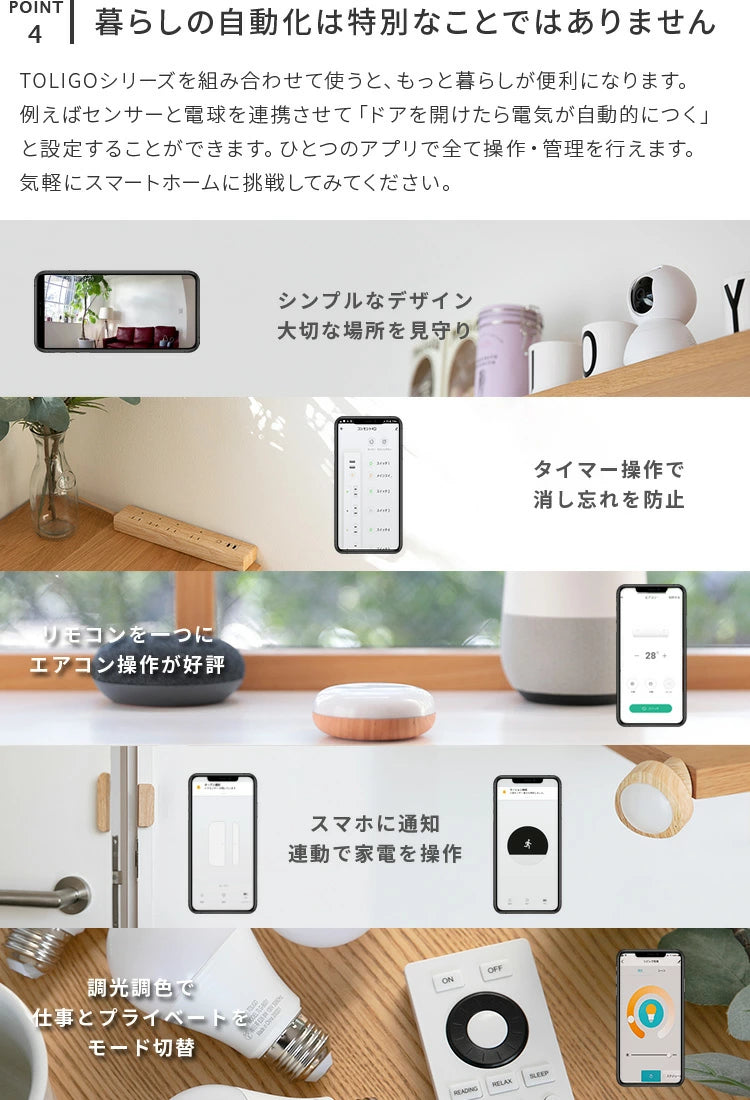 TOLIGO 調光エジソン電球 E26 ■4球セット