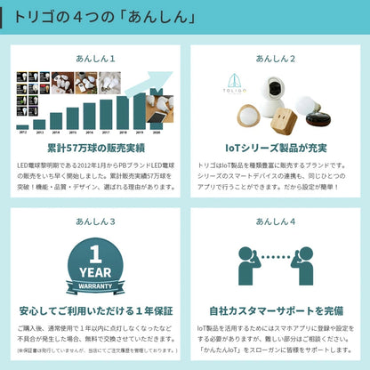 TOLIGO 調光エジソン電球 E26 ■4球セット