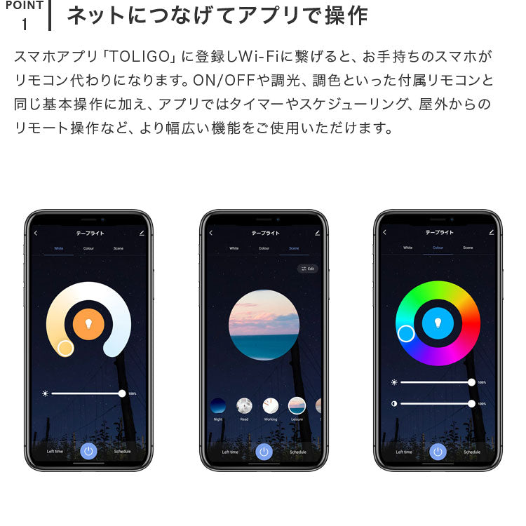 TOLIGO LEDテープライト RGB+CCT